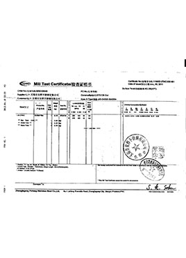 Rapport qualifié en acier inoxydable